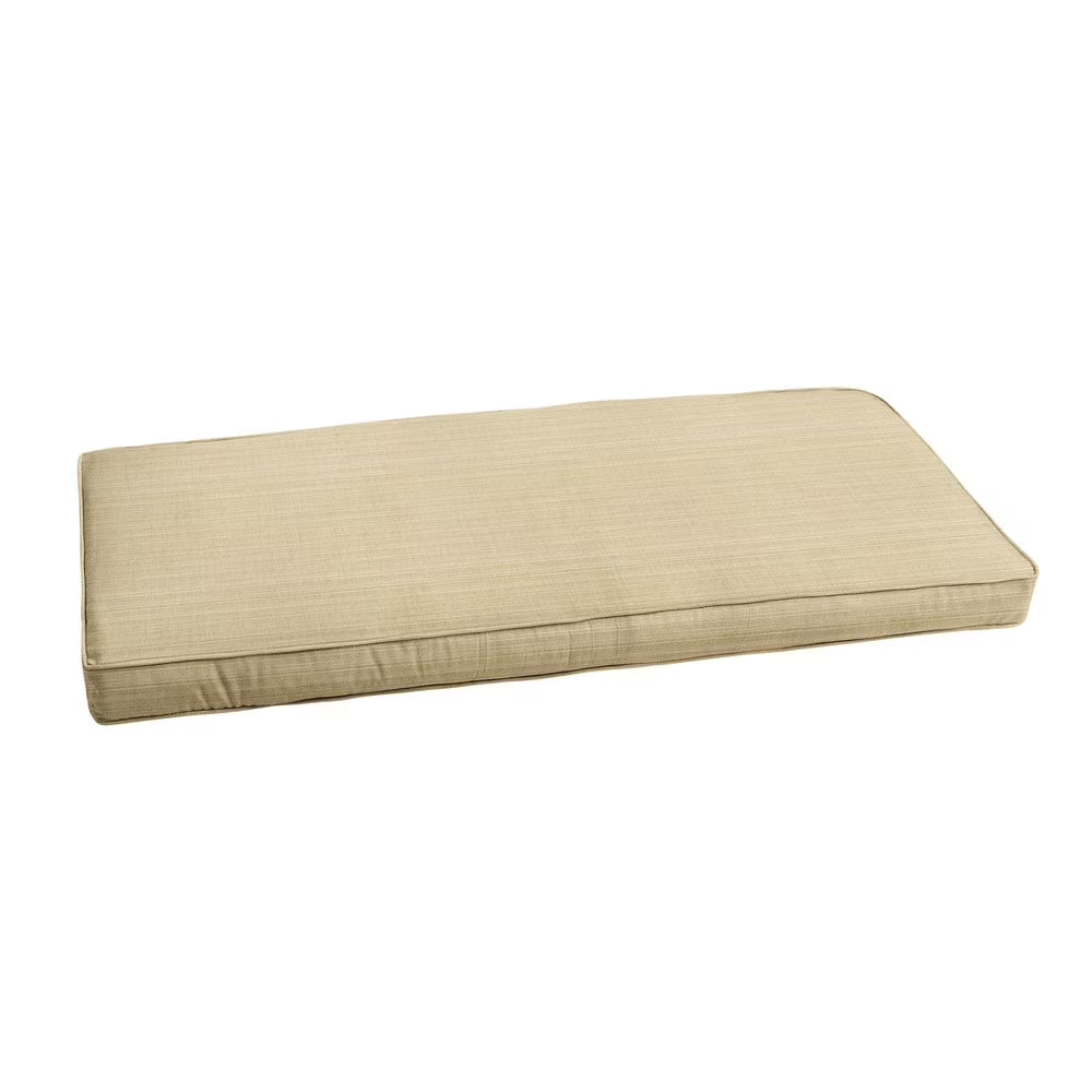 Textured Beige Bench Cushion 37" to 48" P9769