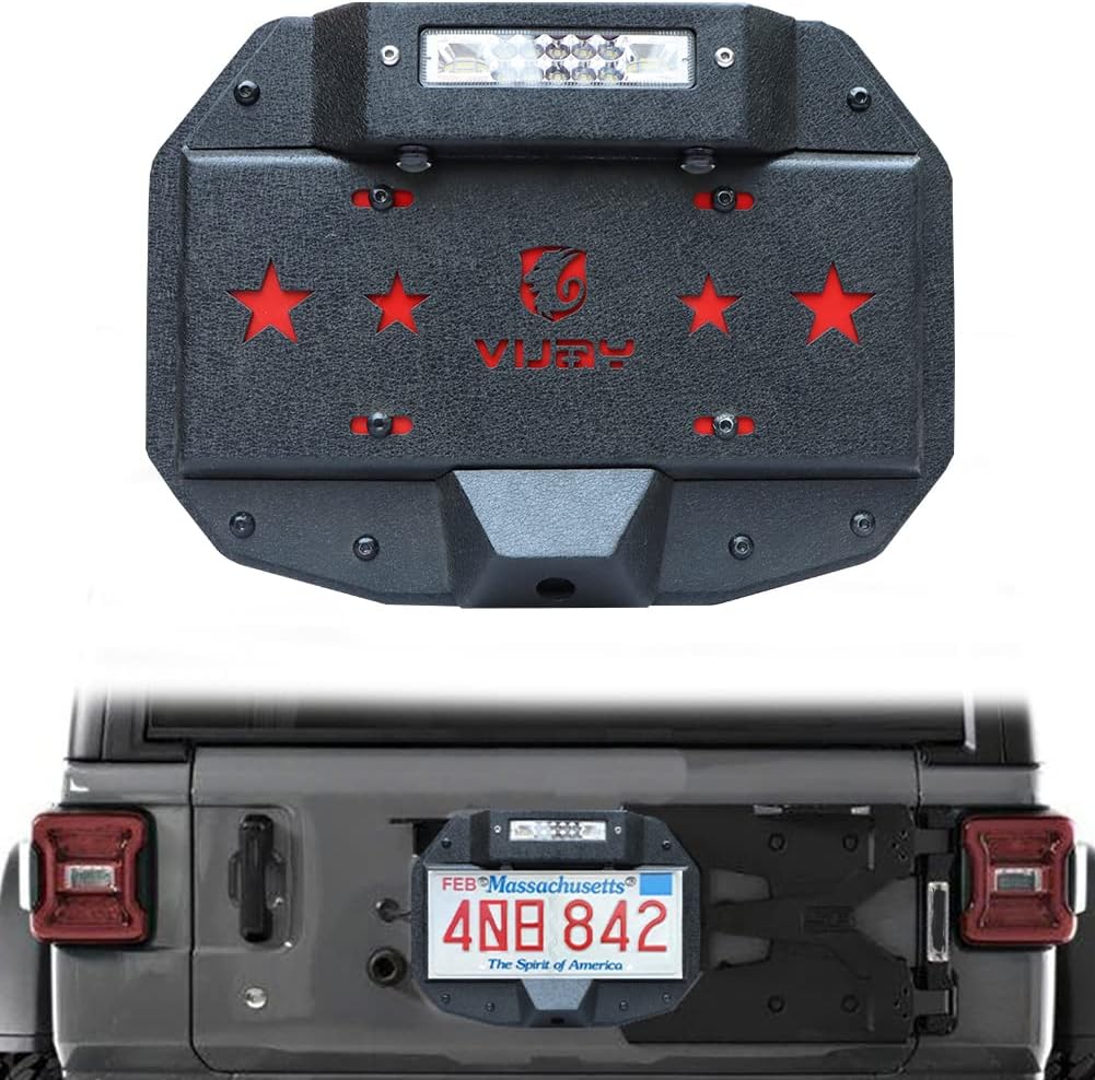 Spare Tire Delete License Plate Relocation Kit with Plate Light & Third Brake Light L565030