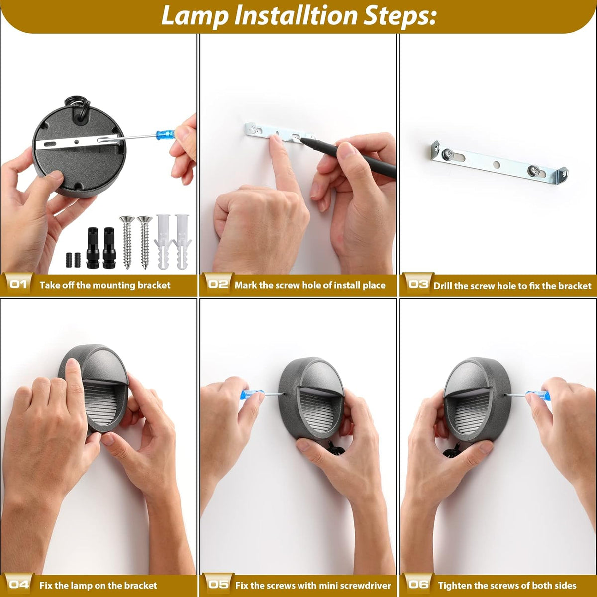 6Pack Warm White RGBW LED Deck Lights C631