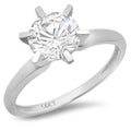 18K White Gold Solitaire Engagement Ring L39972