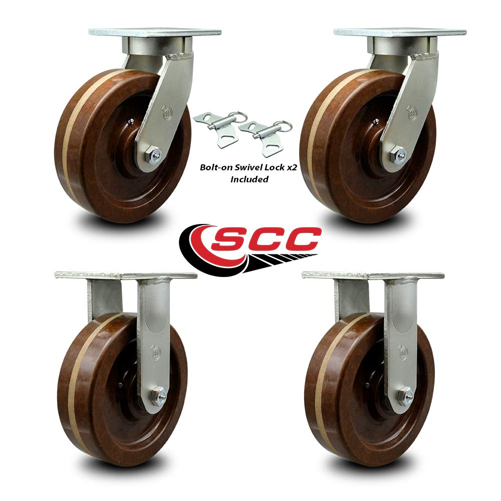 8” x 3” High Temperature Phenolic Swivel Caster X150