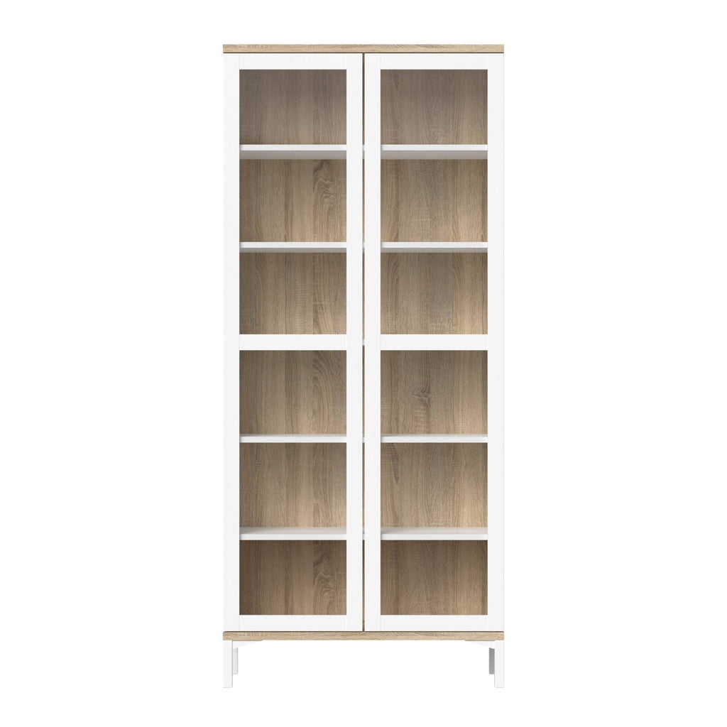 White 2 Door China Cabinet H37001