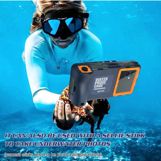 Waterproof Protective Case for Phones Up to 6.9 Inch with Lanyard E92467