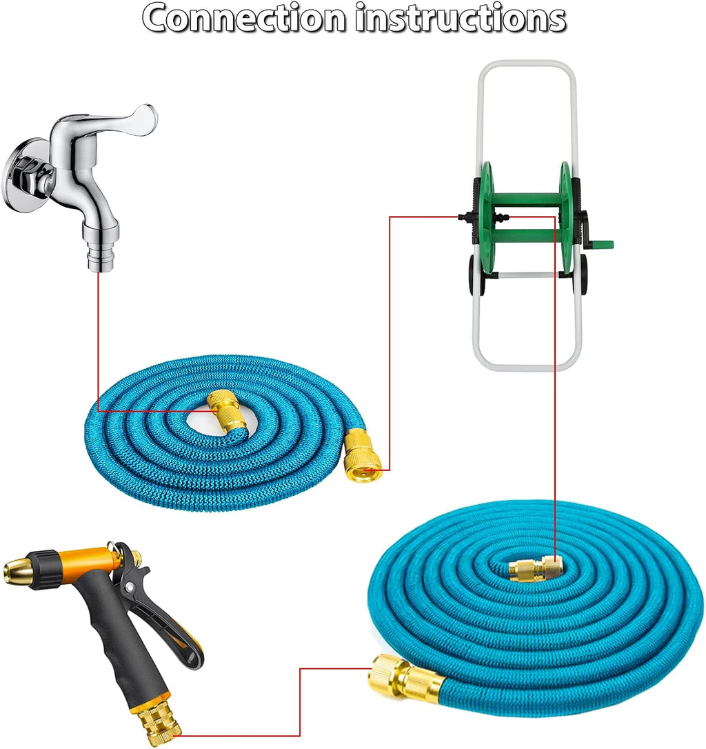 Garden Hose Reel Cart with Wheels Holds 100 ft 3/4 Inch Hose V110