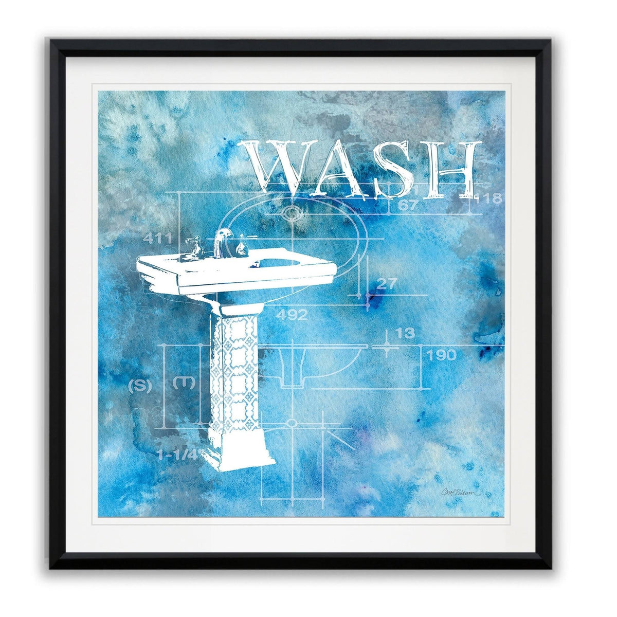 Framed Giclee Print 16x16 F3121