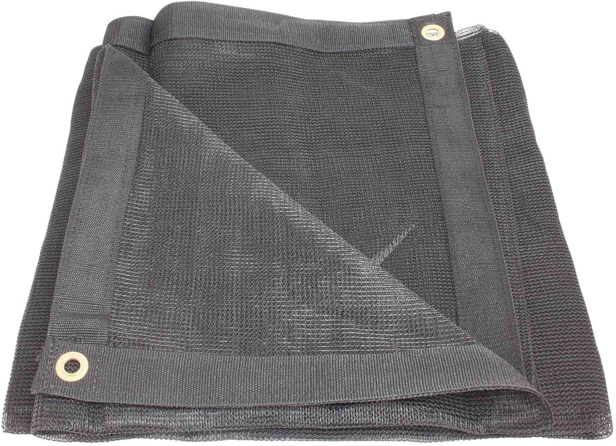 12' x 26' Black Heavy Duty 6 Oz 70% Shade Mesh Tarps with Grommets Y2788