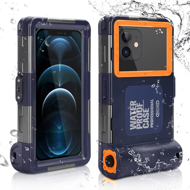 Waterproof Protective Case for Phones Up to 6.9 Inch with Lanyard E92467
