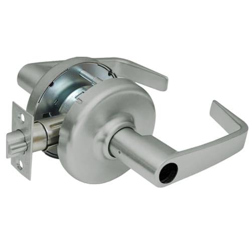Heavy Duty Entrance Cylindrical Locksets with Newport Lever in Satin Nickel C2824