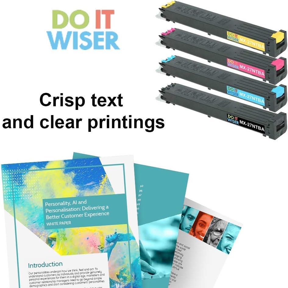 Compatible Printer Toner Cartridge Replacement for Sharp MX-2300n, MX-2700n, MX-3500n, MX-3501, MX-4501 (4-Pack) F3256