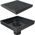24-Inch Brushed 304 Stainless Steel Rectangle Shower Drain with Leveling Feet O3181