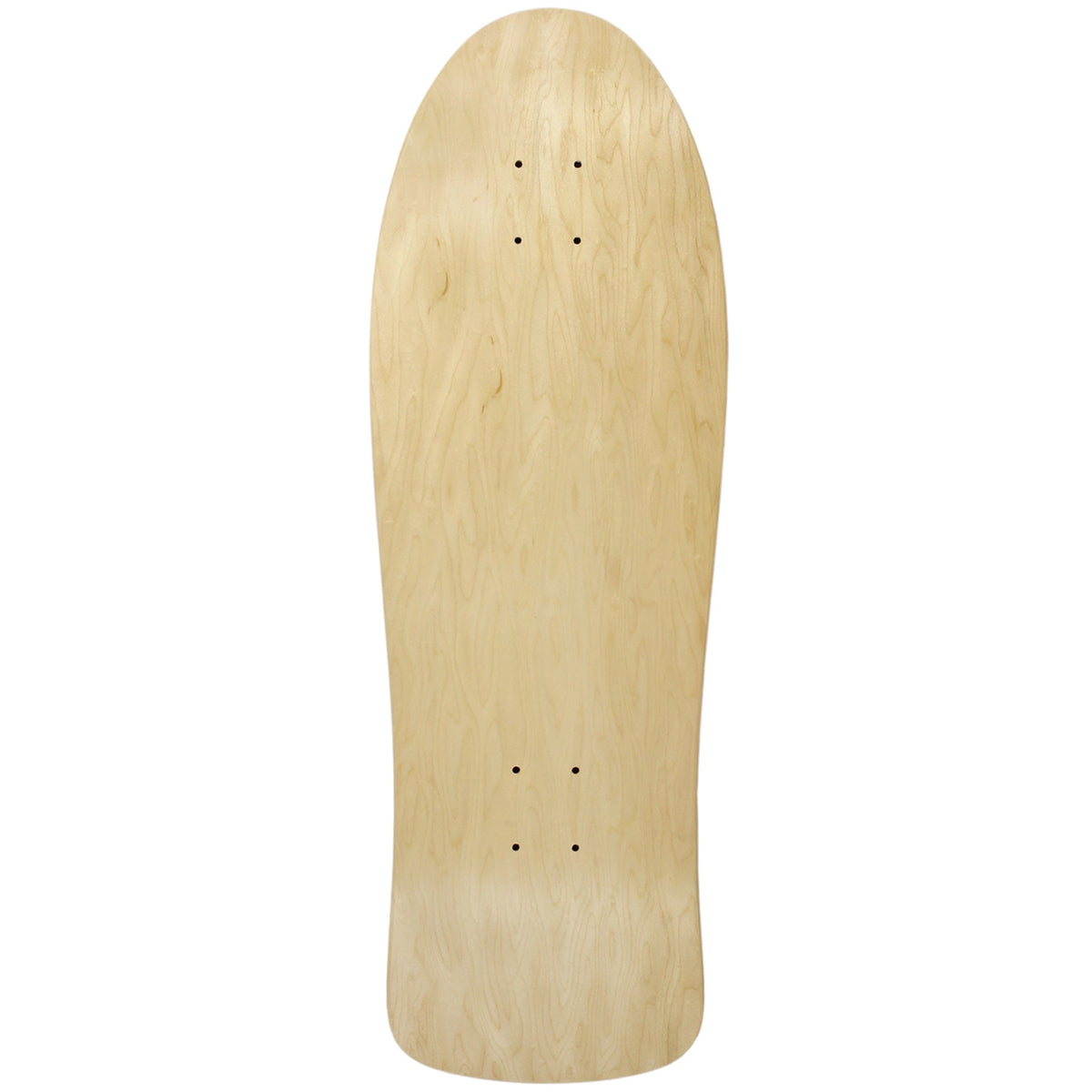 30" Natural Skateboard Complete with Silver Trucks and White Wheels O125