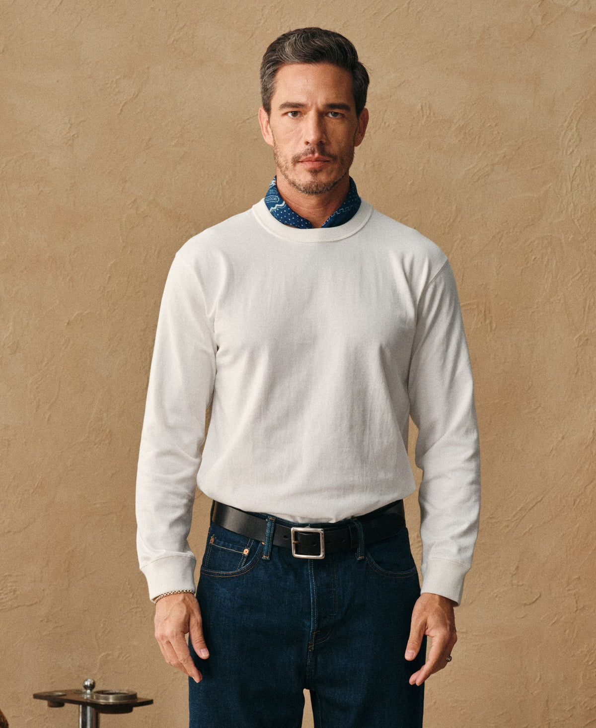 Loopwheel Long Sleeve Cotton T-Shirt